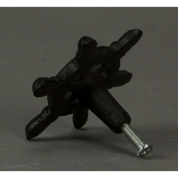 Dark Brown Cast Iron Nautical Ship Wheel Drawer Pulls or Cabinet Knobs Set of 12 - Picture 2 of 3